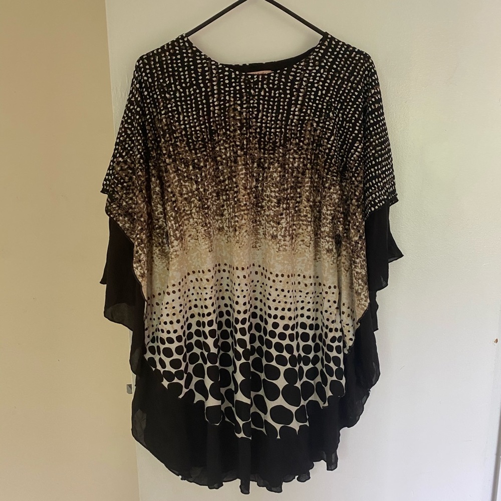 Funky patterned tunic poncho